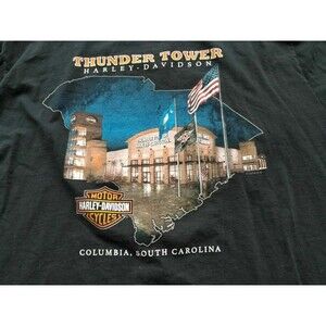 Harley-Davidson Men's 3XL T-Shirt Thunder Tower Columbia SC V-Neck Black 2020